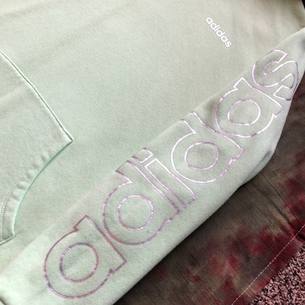 Mint Green Adidas Youth Hoodie